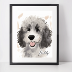 Personalised Poodle Art Print