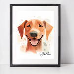 Personalised Rhodesian Ridgeback Art Print
