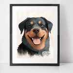 Personalised Rottweiler Art Print