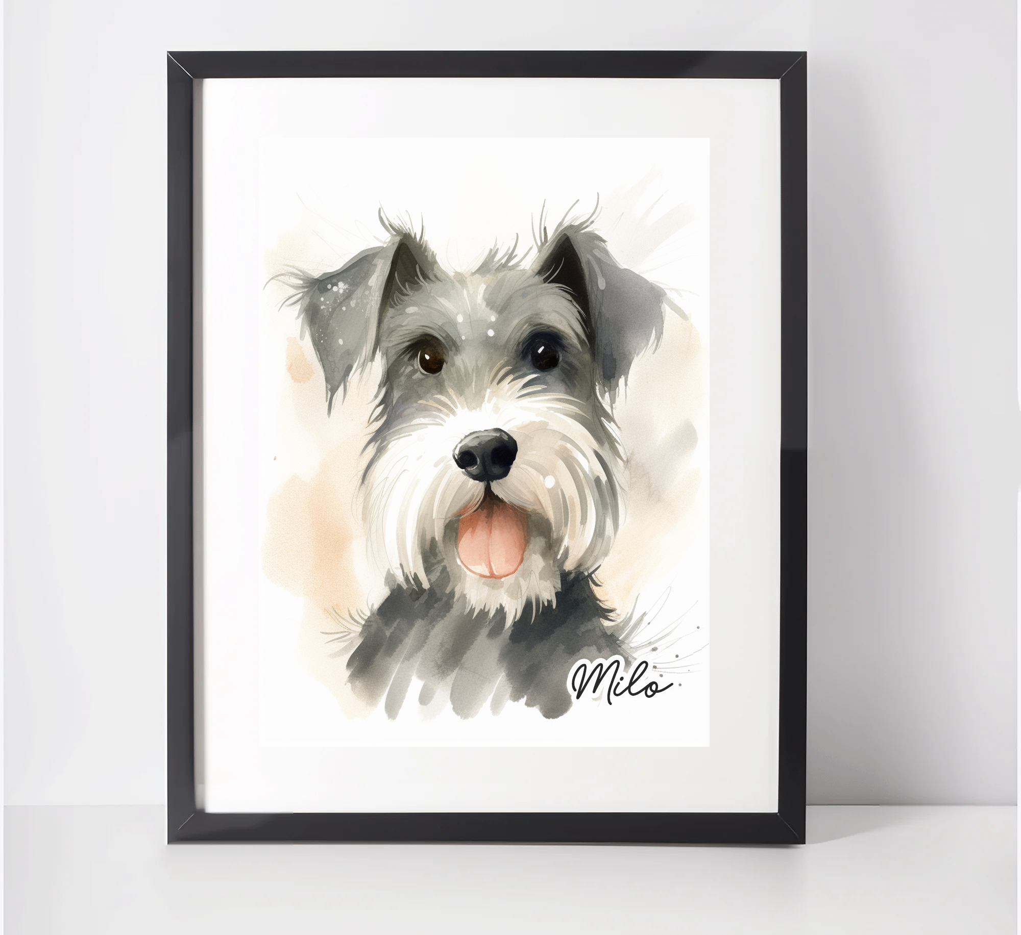 Personalised Schnauzer Art Print