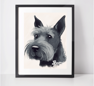 Personalised Scottish Terrier Art Print
