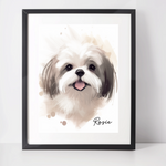 Personalised Shih Tzu Art Print