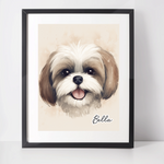 Personalised Shih Tzu Art Print