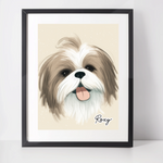 Personalised Shih Tzu Art Print