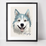 Personalised Siberian Husky Art Print