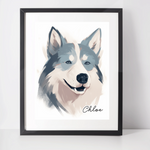 Personalised Siberian Husky Art Print