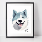 Personalised Siberian Husky Art Print