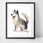 Personalised Siberian Husky Art Print