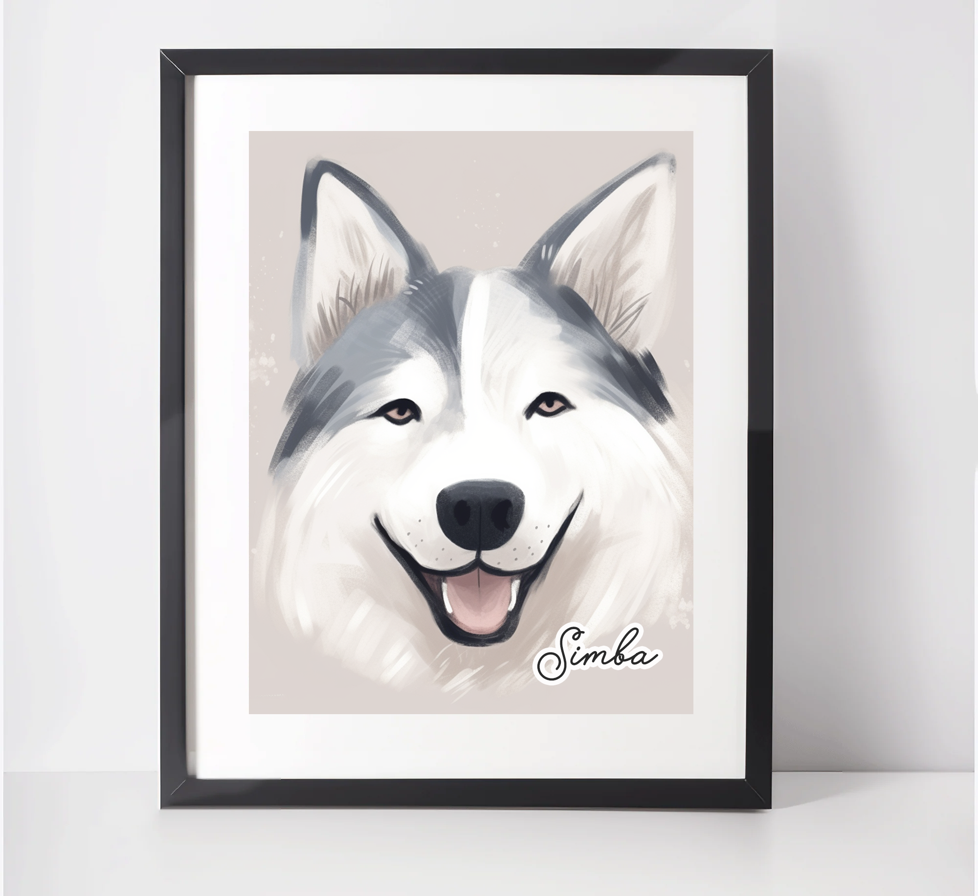 Personalised Siberian Husky Art Print