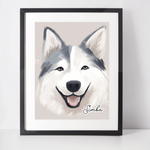 Personalised Siberian Husky Art Print
