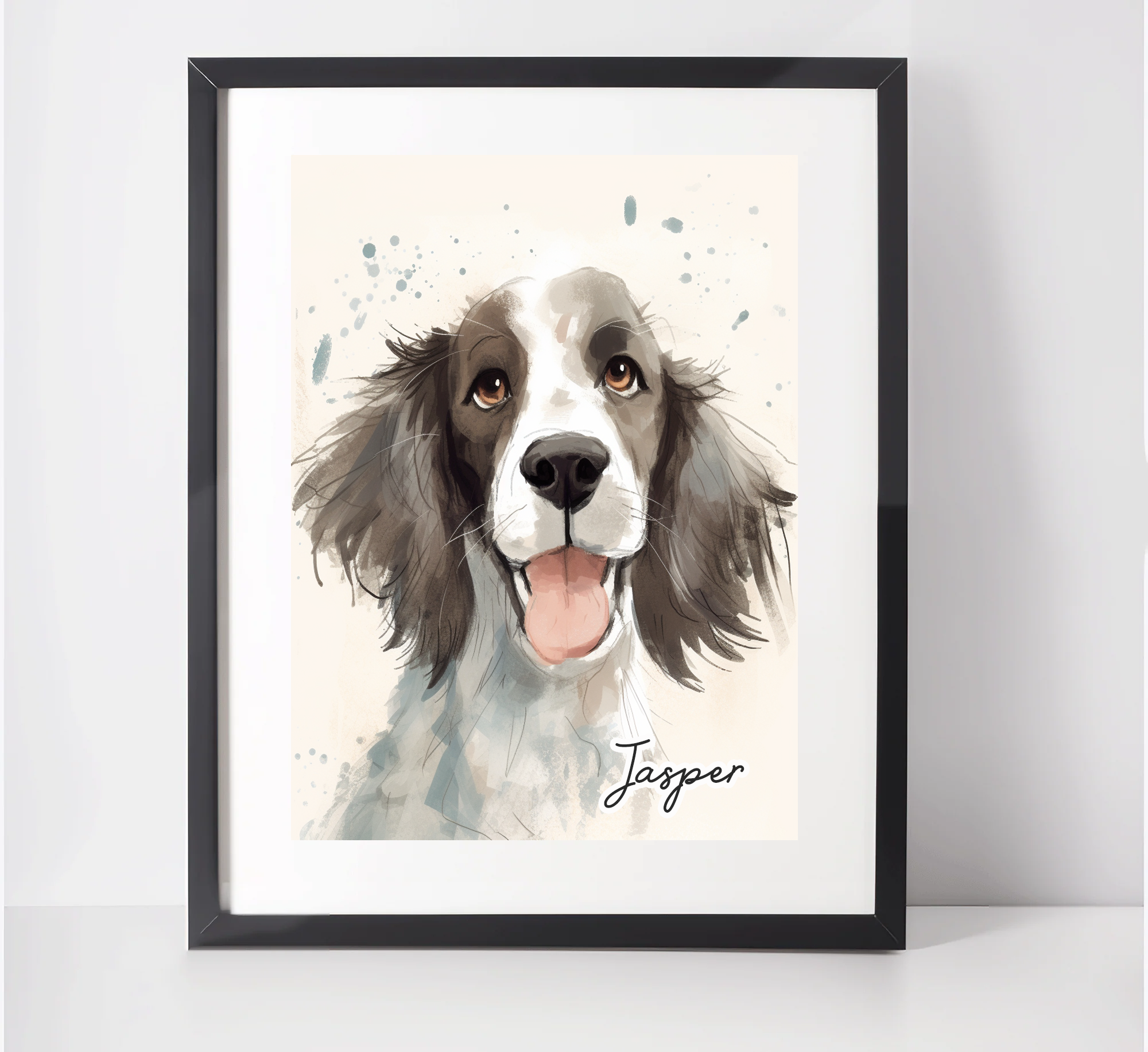 Personalised Springer Spaniel Art Print