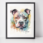 Personalised Staffordshire Bull Terrier Art Print