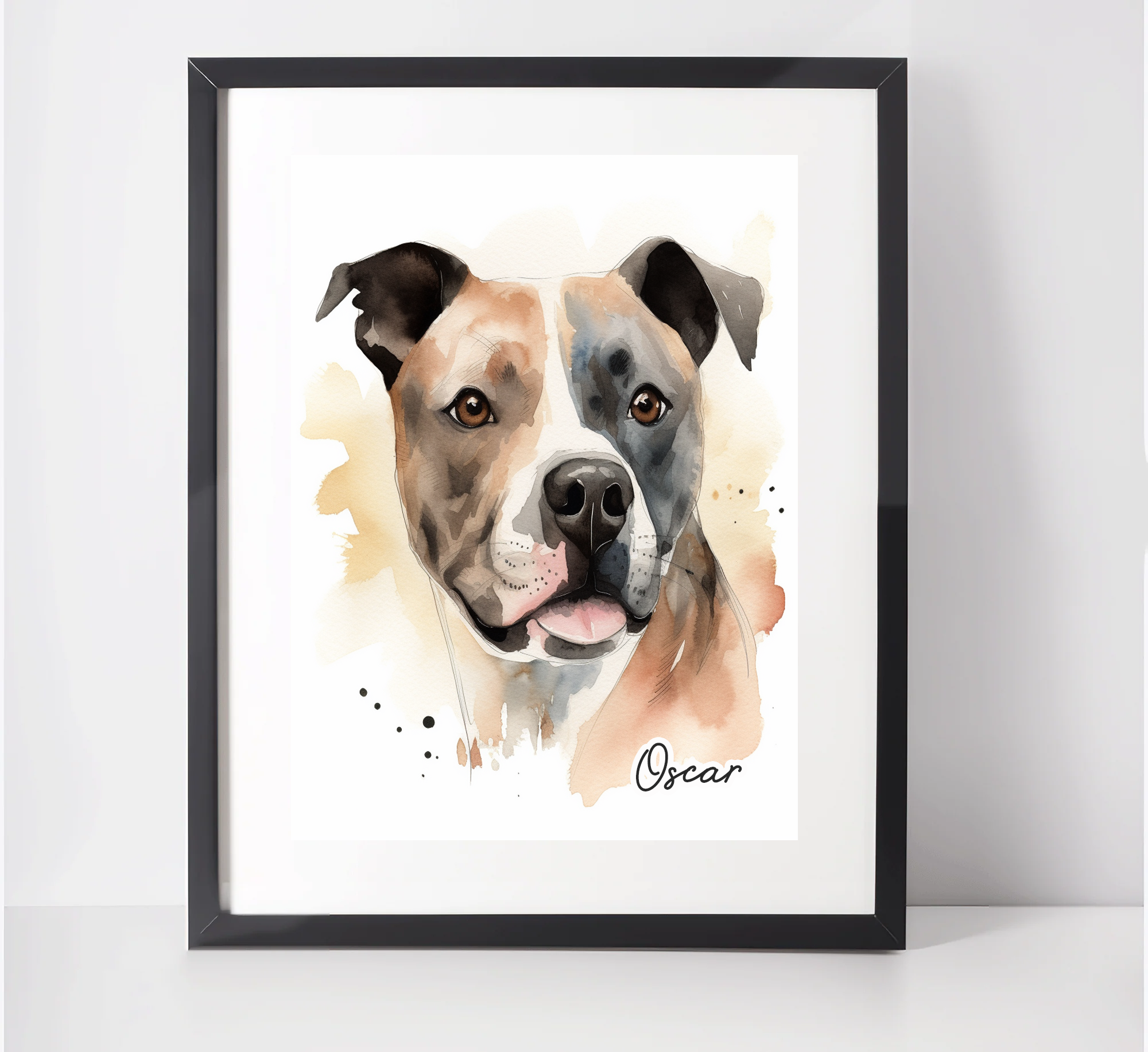 Personalised Staffordshire Bull Terrier Art Print