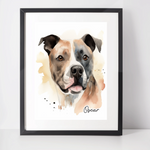 Personalised Staffordshire Bull Terrier Art Print
