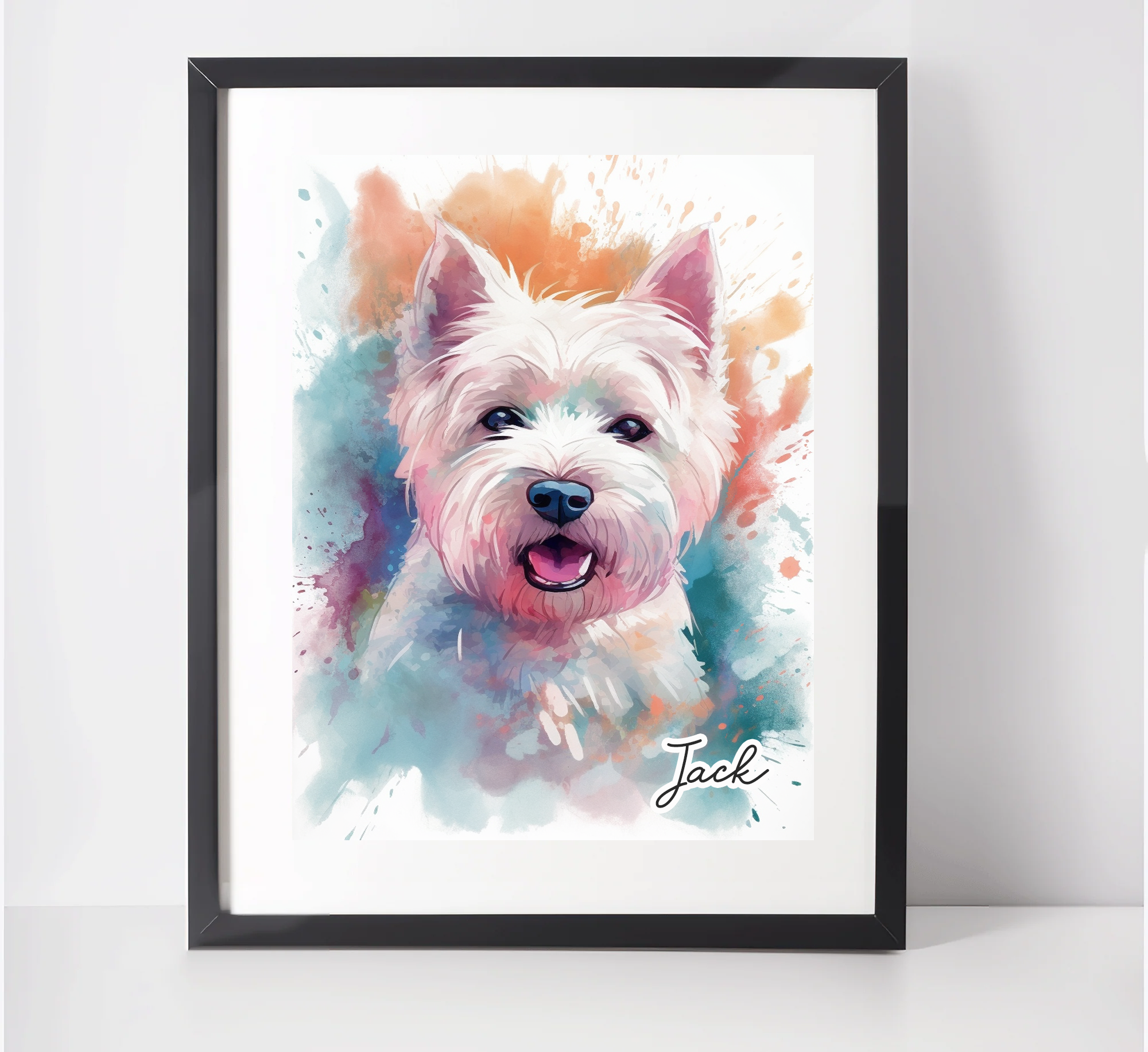 Personalised West Highland White Terrier Art Print