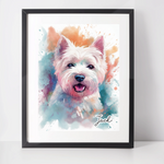 Personalised West Highland White Terrier Art Print