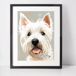 Personalised West Highland White Terrier Art Print