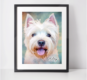 Personalised West Highland White Terrier Art Print