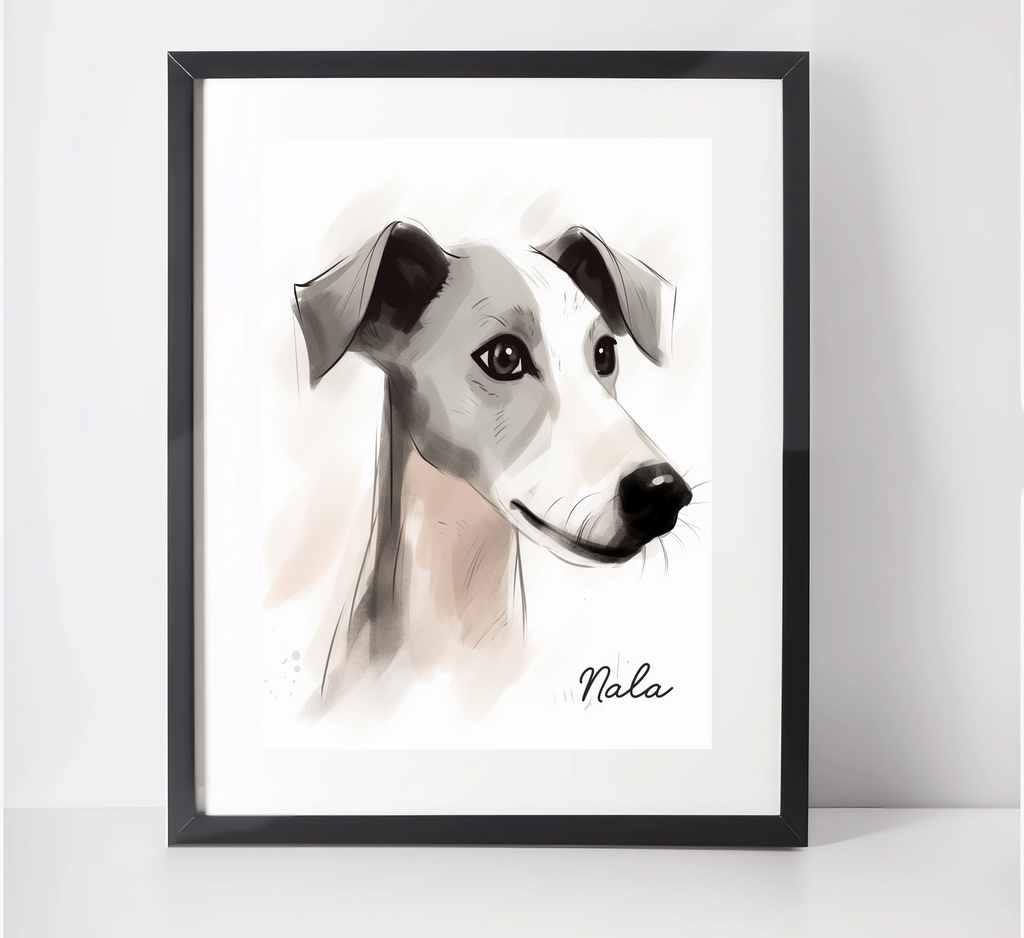 Personalised Whippet Art Print