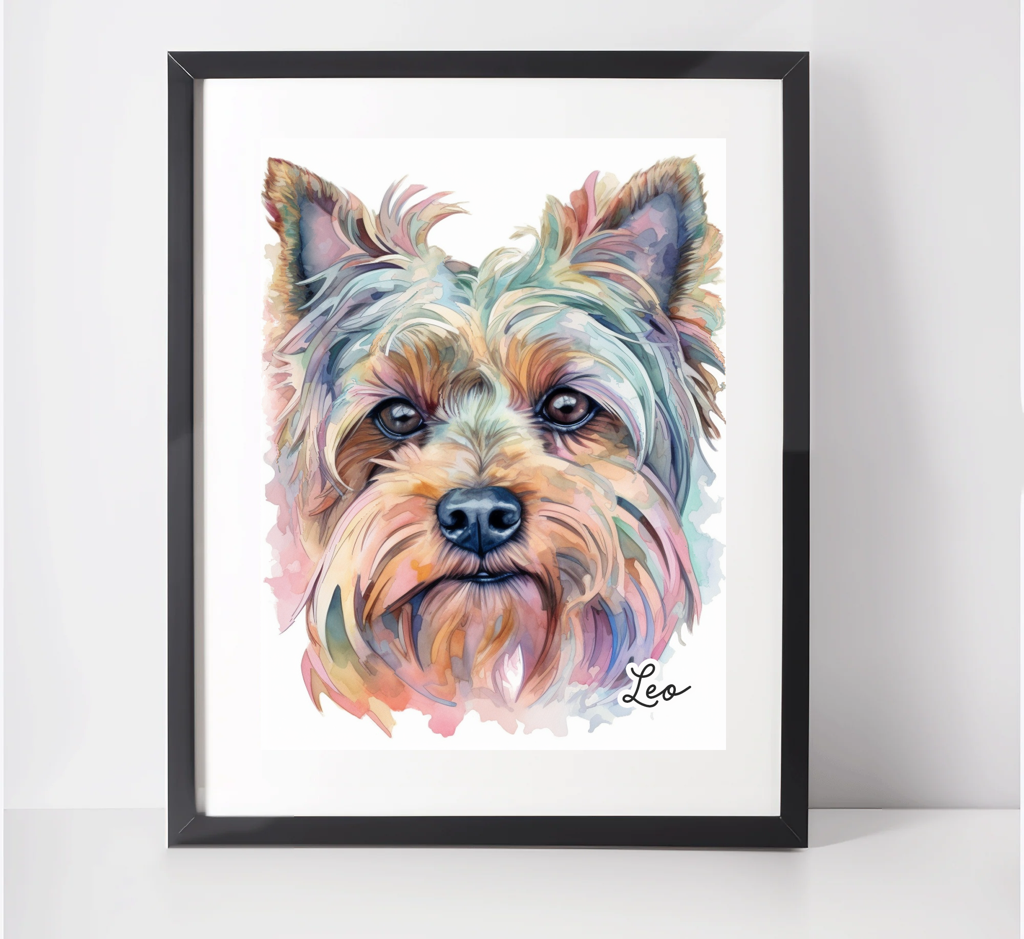 Personalised Yorkshire Terrier Art Print