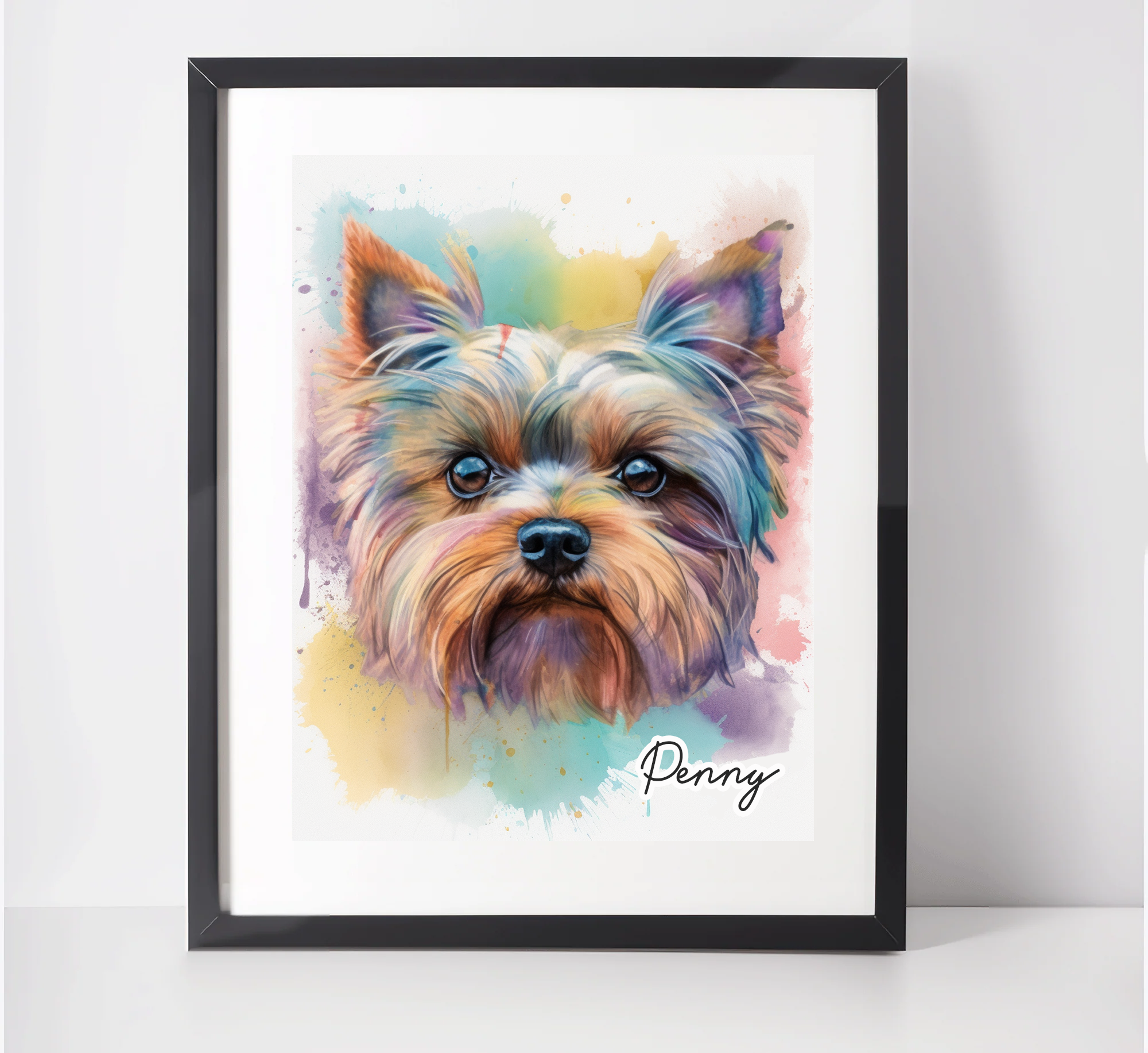 Personalised Yorkshire Terrier Art Print