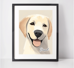 Personalised Labrador Retriever Art Print