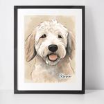 Personalised Labradoodle Art Print