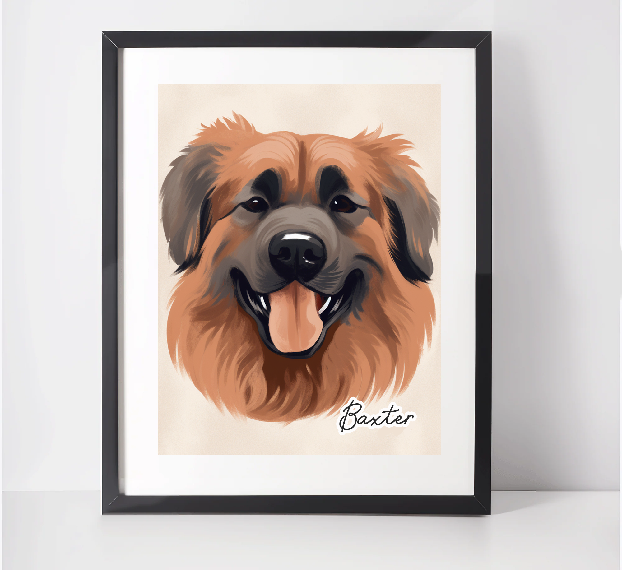 Personalised Leonberger Art Print