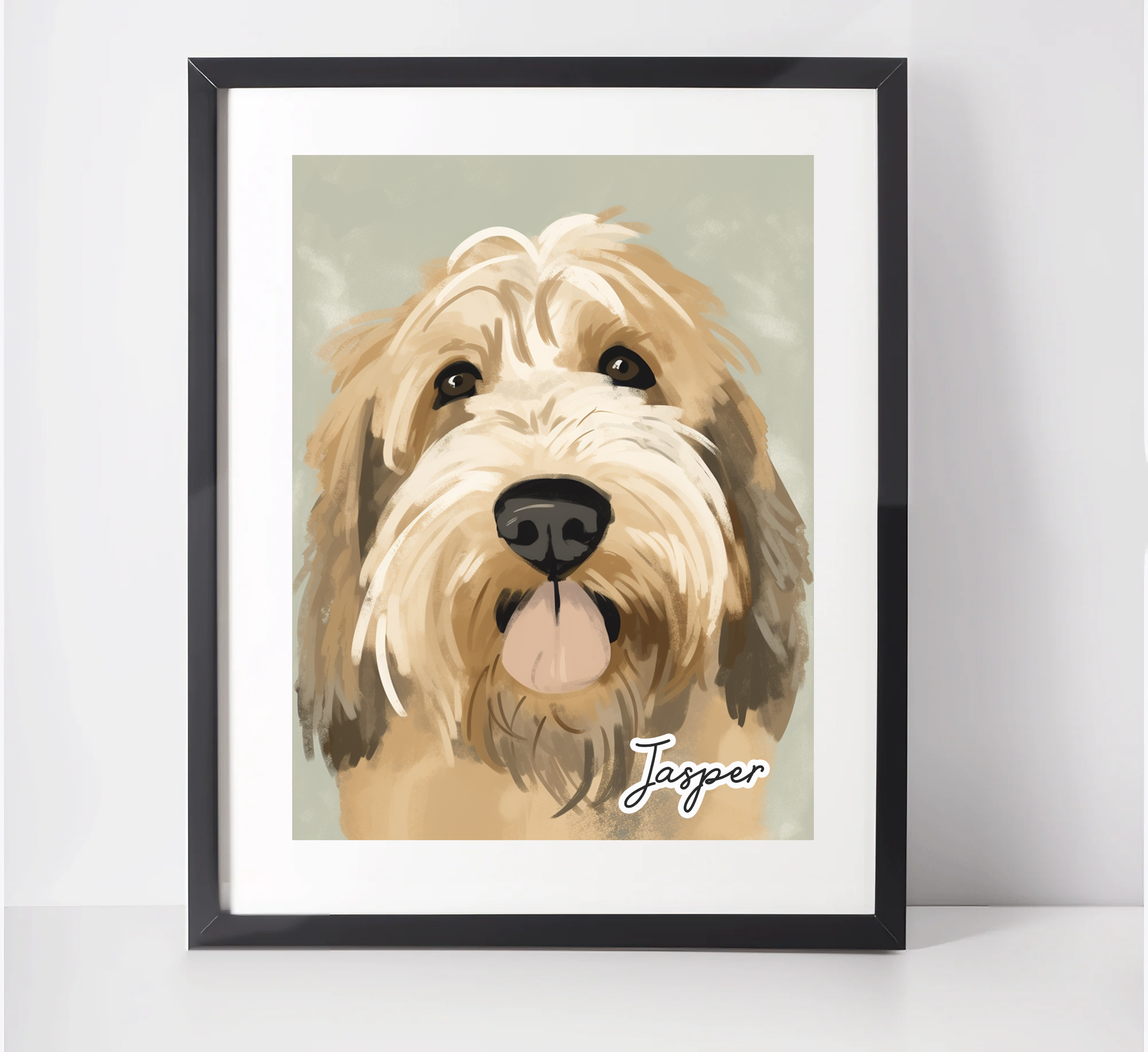 Personalised Otterhound  Art Print