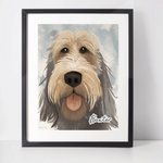 Personalised Otterhound  Art Print