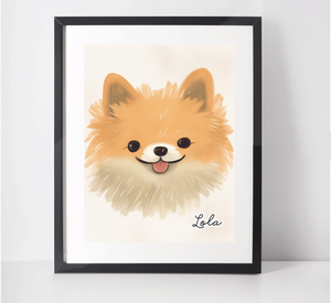 Personalised Pomeranian Art Print