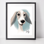 Personalised Saluki Art Print