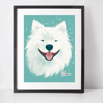 Personalised Samoyed Art Print