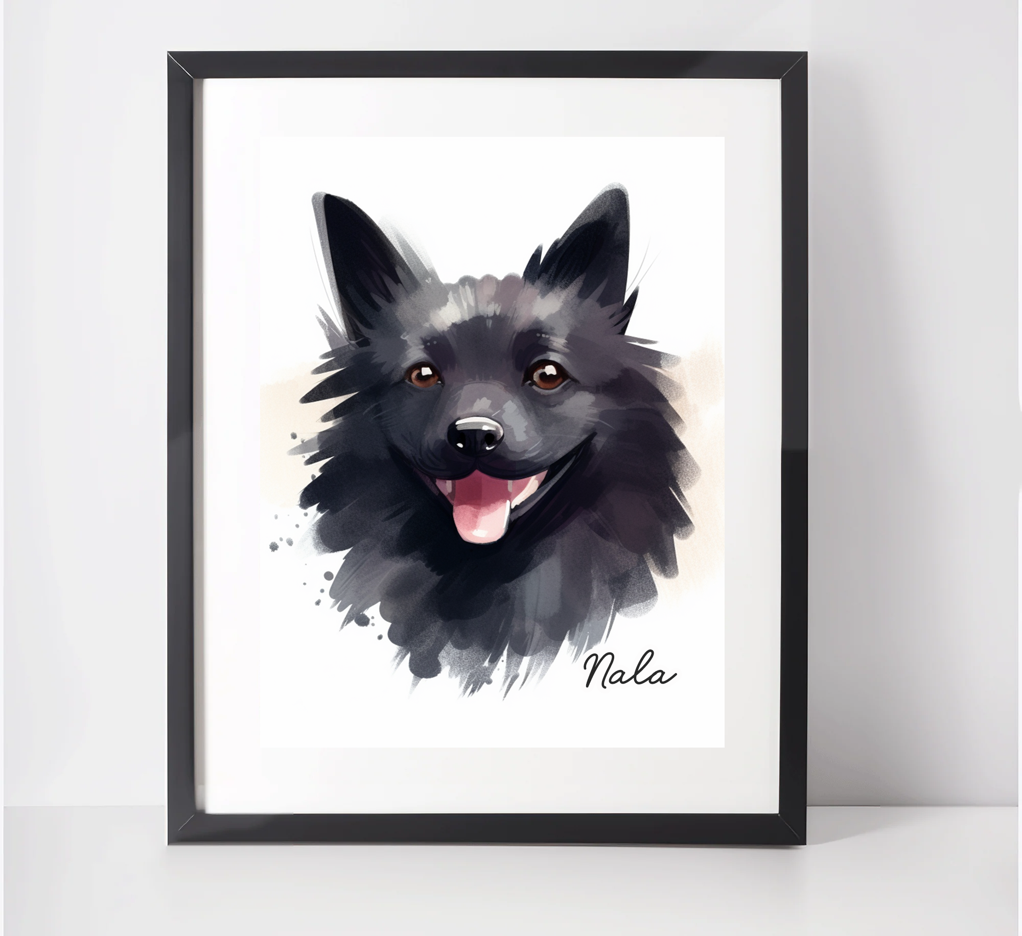 Personalised Schipperke Art Print