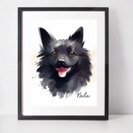 Personalised Schipperke Art Print