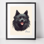 Personalised Schipperke Art Print