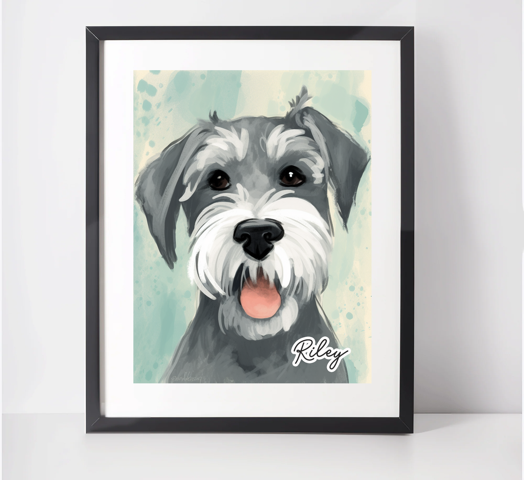 Personalised Schnauzer Art Print