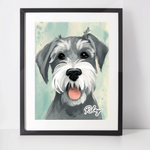 Personalised Schnauzer Art Print