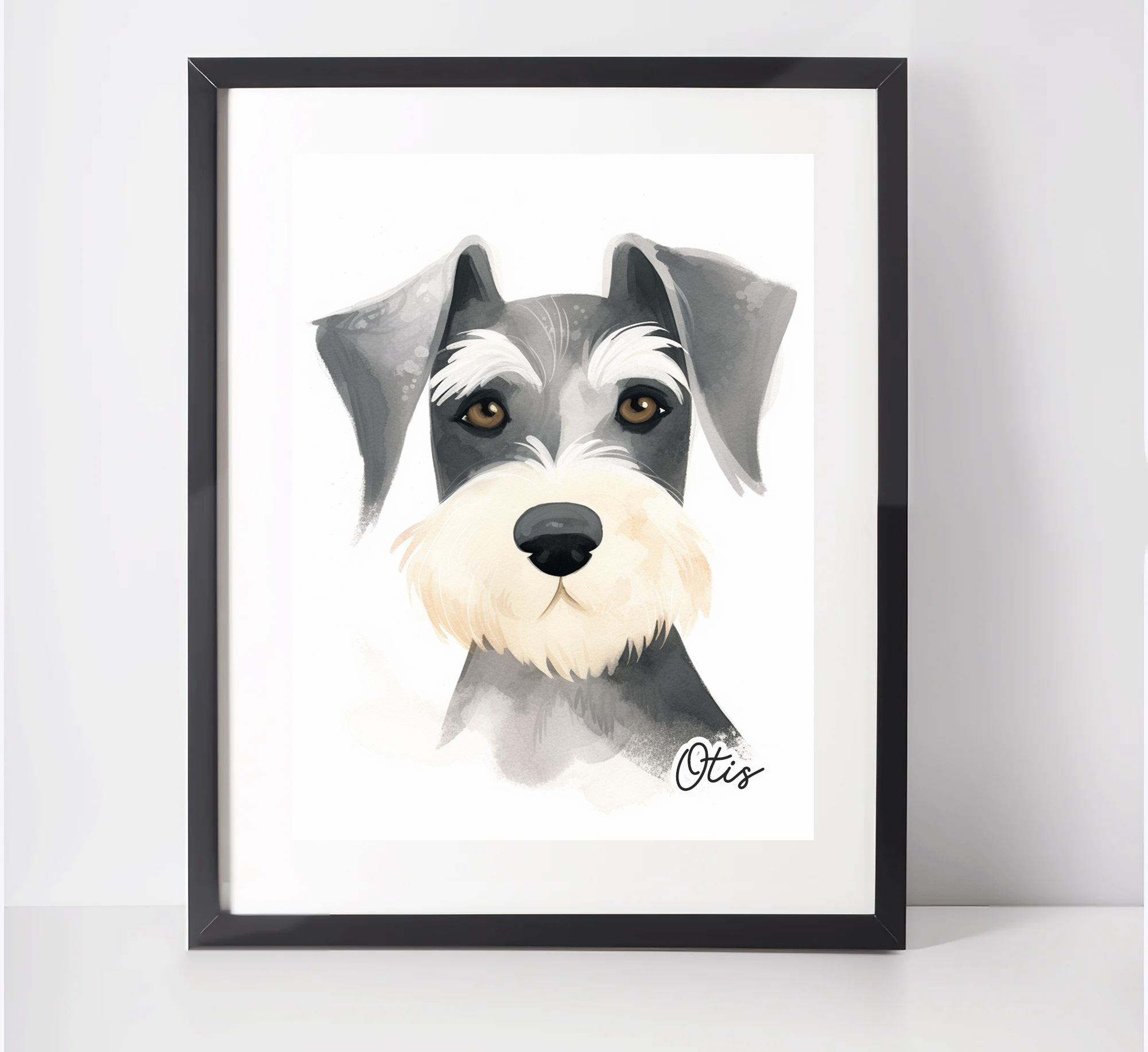 Personalised Schnauzer Art Print