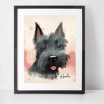 Personalised Scottish Terrier Art Print
