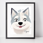 Personalised Siberian Husky Art Print