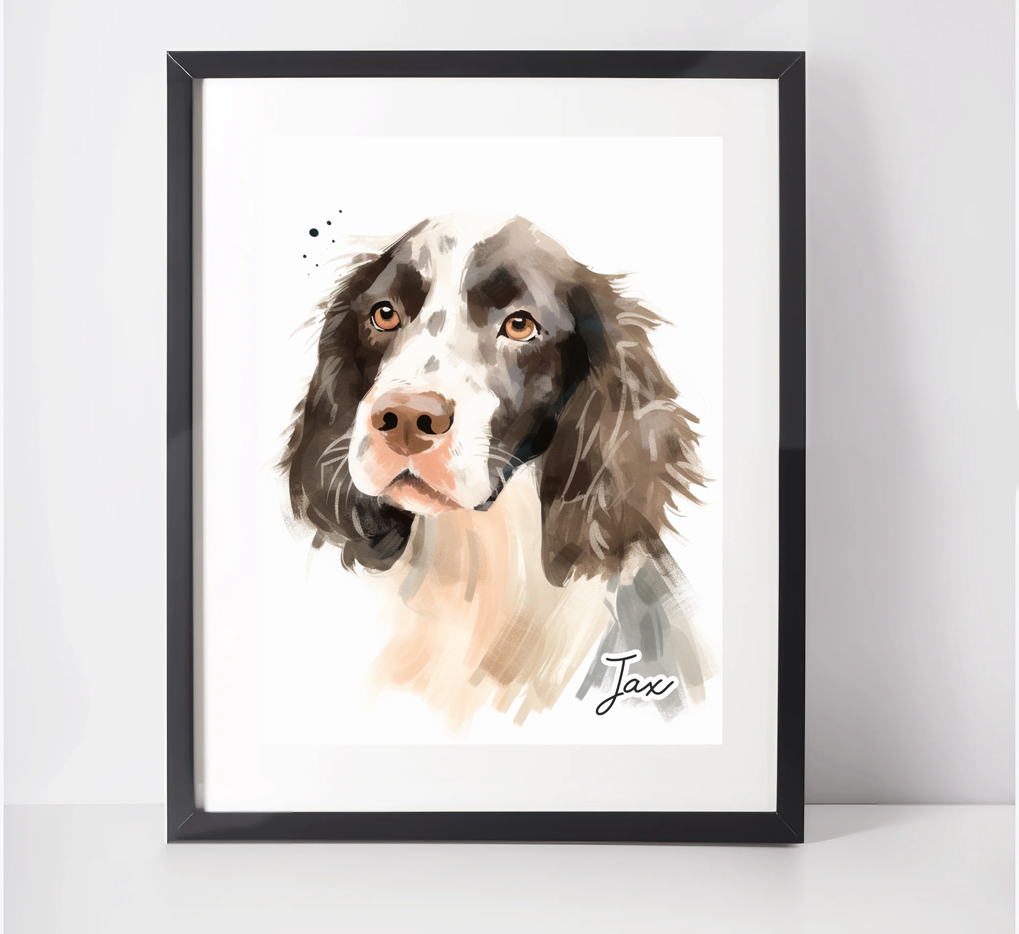 Personalised Springer Spaniel Art Print