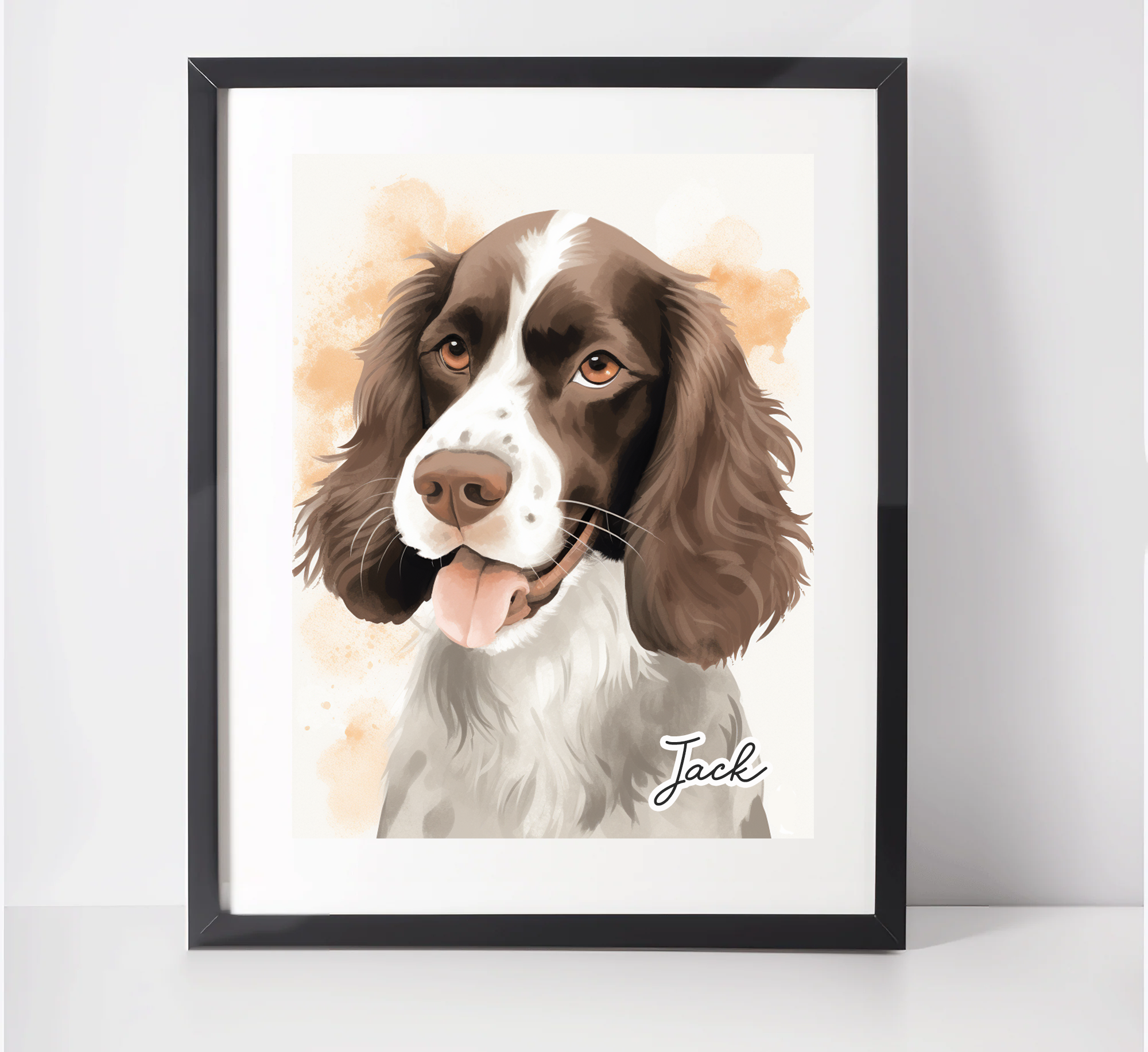 Personalised Springer Spaniel Art Print