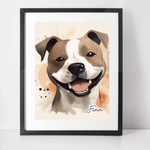 Personalised Staffordshire Bull Terrier Art Print