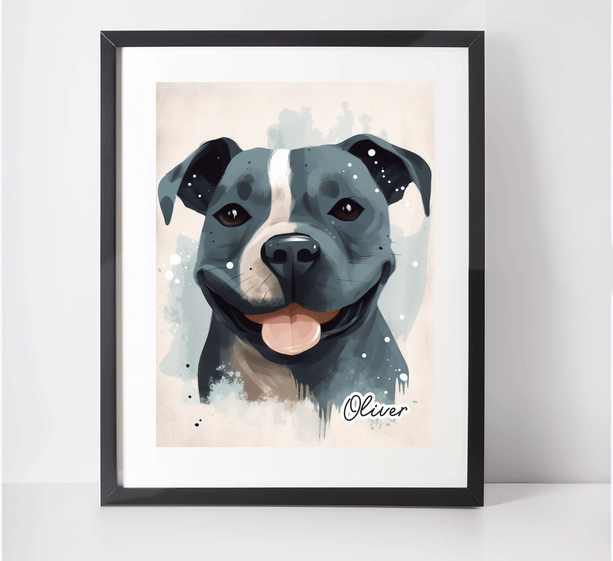 Personalised Staffordshire Bull Terrier Art Print
