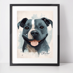 Personalised Staffordshire Bull Terrier Art Print