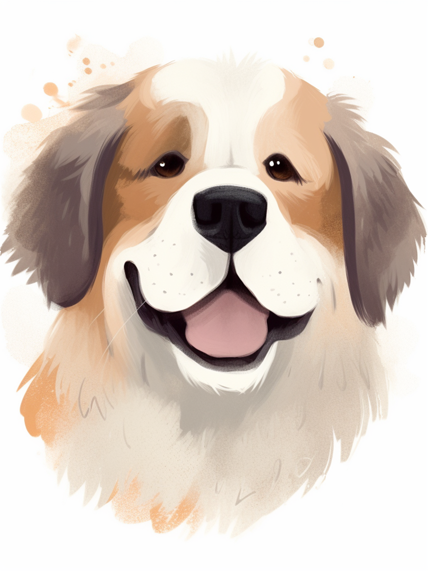 Personalised St Bernard Art Print