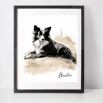 Personalised Border Collie Art Print