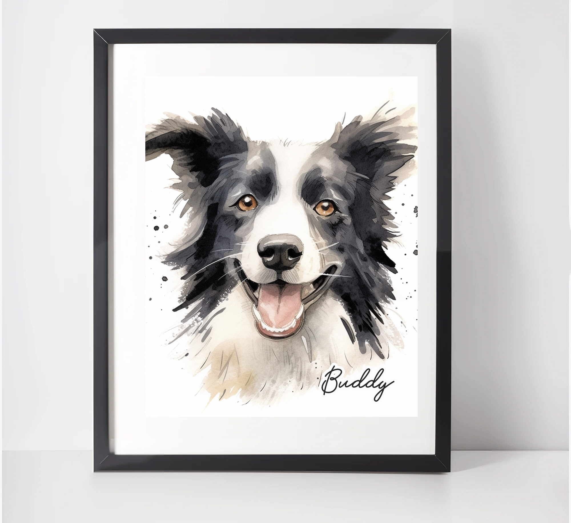 Personalised Border Collie Art Print