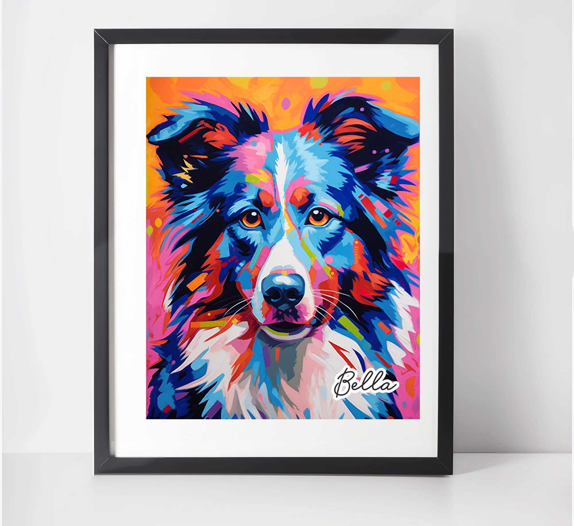 Personalised Border Collie Art Print